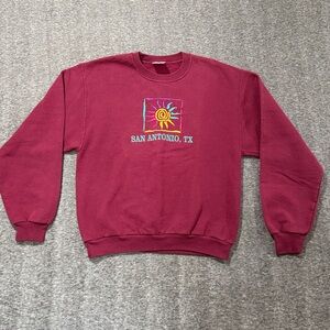 Vintage 90s Crewneck Women's Small Pullover Sweater Destination San Antonio